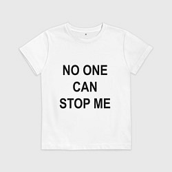 Футболка хлопковая детская No one can stop me - Stray Kids, цвет: белый