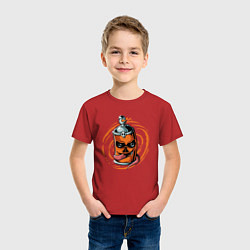 Футболка хлопковая детская Graffiti smile, цвет: красный — фото 2
