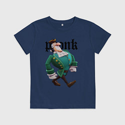Футболка хлопковая детская Остров сокровищ - Ливси идет под фонк, цвет: тёмно-синий
