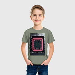 Футболка хлопковая детская Что внутри, цвет: авокадо — фото 2