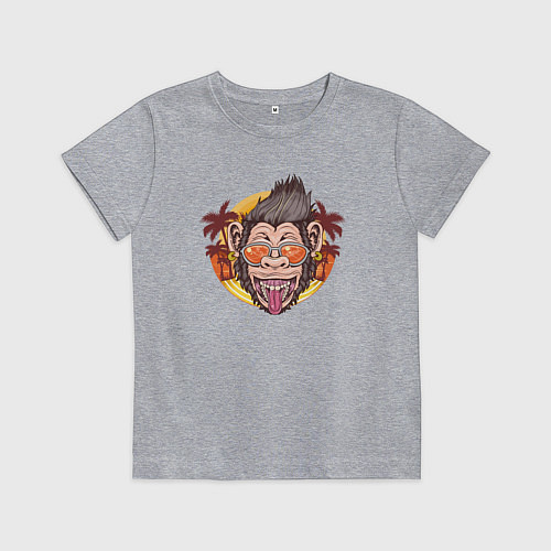 Детская футболка Summer monkey / Меланж – фото 1