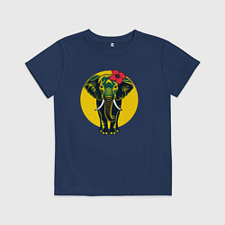 Детская футболка Слон и цветок