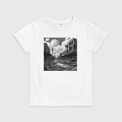 Детская футболка Разрушенный город / Белый – фото 1