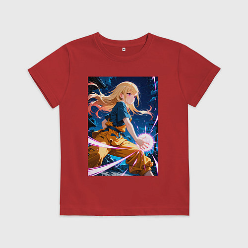 Детская футболка Марин Китагава косплей Dragon Ball / Красный – фото 1