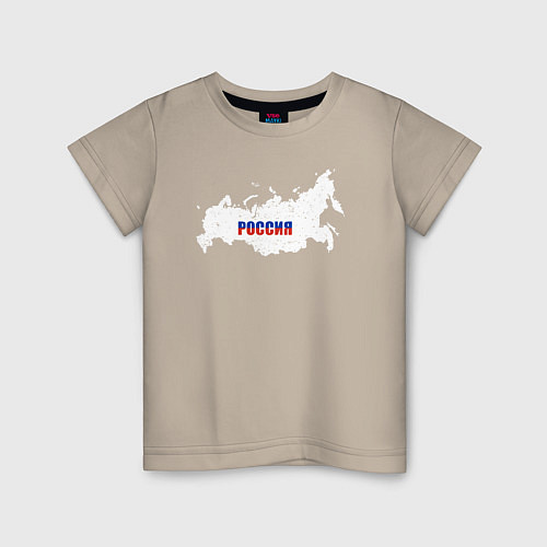 Детская футболка Россия карта / Миндальный – фото 1
