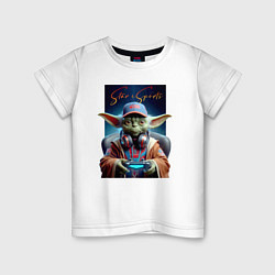 Футболка хлопковая детская Star eSports - Yoda, цвет: белый