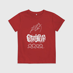 Футболка хлопковая детская Сектор газа подпись Юрия Хоя, цвет: красный