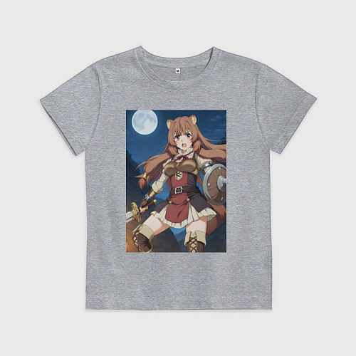 Детская футболка Рафталия сражается в ночи / Меланж – фото 1