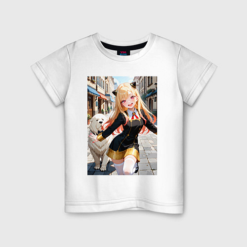 Детская футболка Марин Китагава косплей Ани Форджер / Белый – фото 1