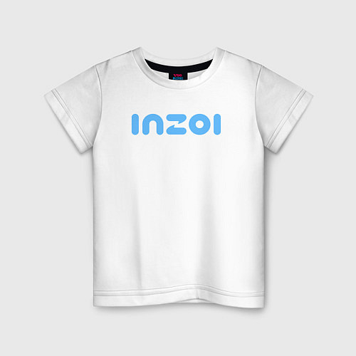 Детская футболка Inzoi голубой логотип / Белый – фото 1