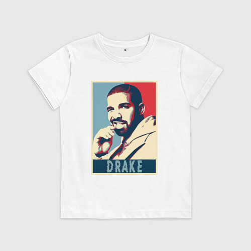 Детская футболка Drake obey / Белый – фото 1