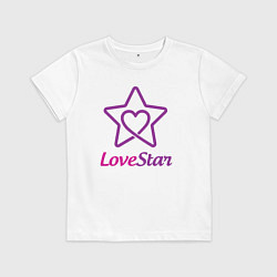 Футболка хлопковая детская Звезда любви, цвет: белый