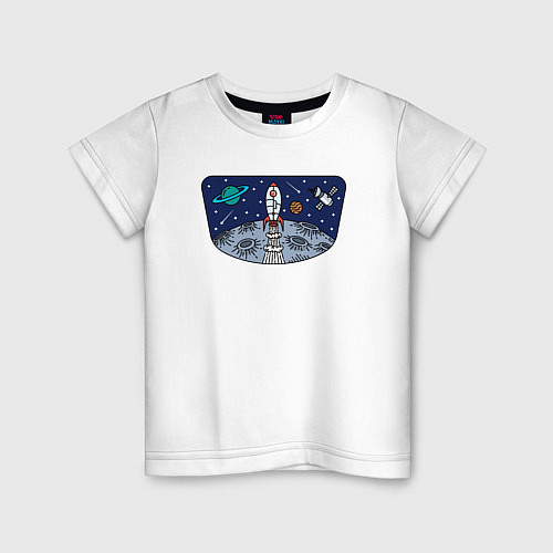 Детская футболка Space travel / Белый – фото 1