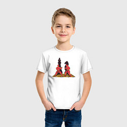 Футболка хлопковая детская Karate chess, цвет: белый — фото 2