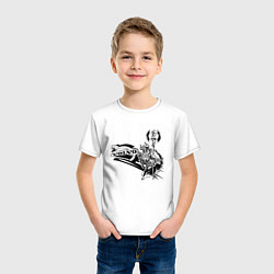 Футболка хлопковая детская Викинг вольво, цвет: белый — фото 2
