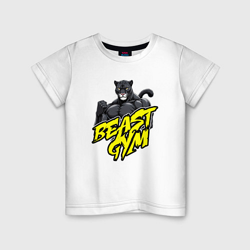 Детская футболка Beast gym / Белый – фото 1