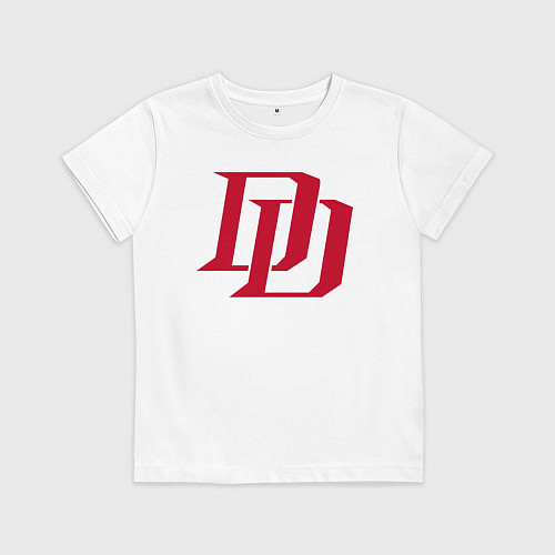 Детская футболка Daredevil logo / Белый – фото 1