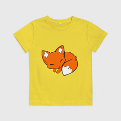 Детская футболка Спящий лисёнок