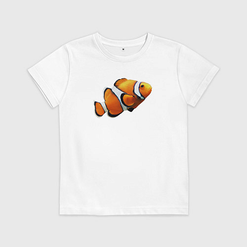 Детская футболка Рыбка попугай / Белый – фото 1