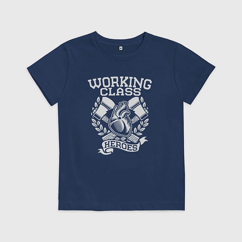 Детская футболка Герои рабочего класса / Тёмно-синий – фото 1