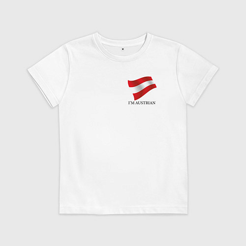 Детская футболка Я Австриец - патриотизм / Белый – фото 1
