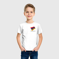 Футболка хлопковая детская Я Арменин - патриотизм, цвет: белый — фото 2