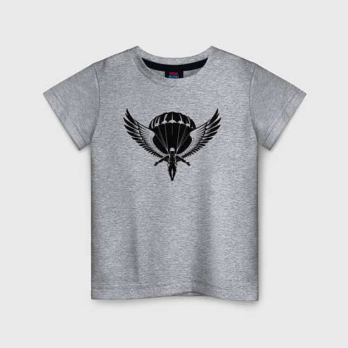 Детская футболка Крылатый десантник / Меланж – фото 1