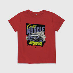 Футболка хлопковая детская Drift muscle, цвет: красный