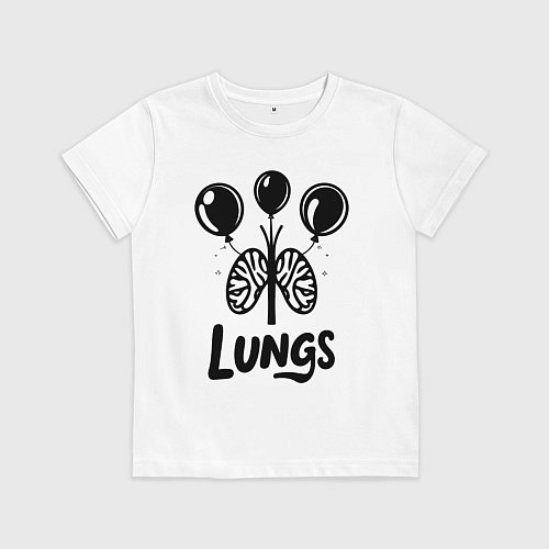 Детская футболка Легкие и воздушные шарики / Белый – фото 1