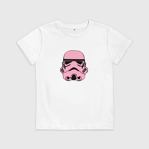 Детская футболка Розовый шлем звёздные войны / Белый – фото 1