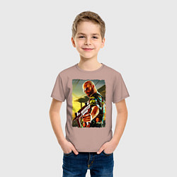 Футболка хлопковая детская Max Payne, цвет: пыльно-розовый — фото 2