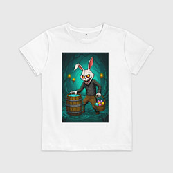 Футболка хлопковая детская Кошмар на Пасху, цвет: белый