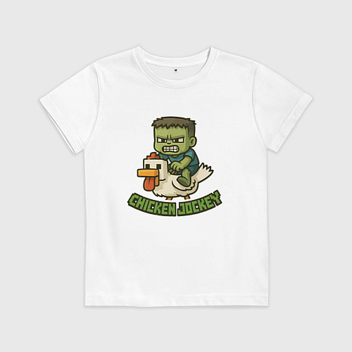 Детская футболка Зомби наездник / Белый – фото 1