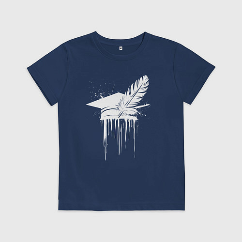 Детская футболка Символ знаний и творчества / Тёмно-синий – фото 1