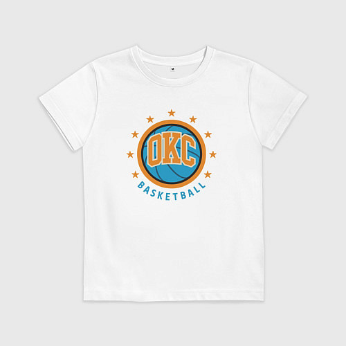 Детская футболка OKC basketball / Белый – фото 1