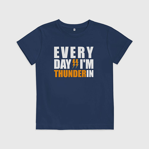 Детская футболка Thunder in / Тёмно-синий – фото 1