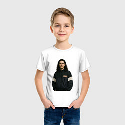 Футболка хлопковая детская Bones спортивный стиль, цвет: белый — фото 2