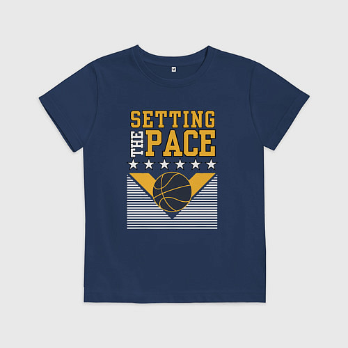 Детская футболка Setting the pace / Тёмно-синий – фото 1