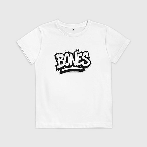Детская футболка Bones белый логотип / Белый – фото 1