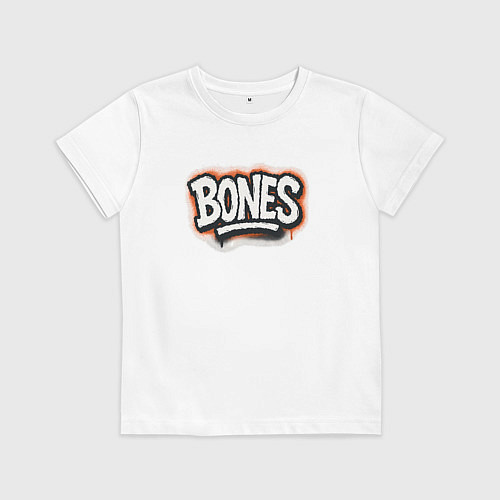 Детская футболка Bones уличный логотип / Белый – фото 1