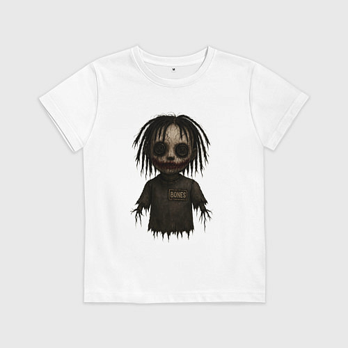 Детская футболка Bones хоррор кукла / Белый – фото 1