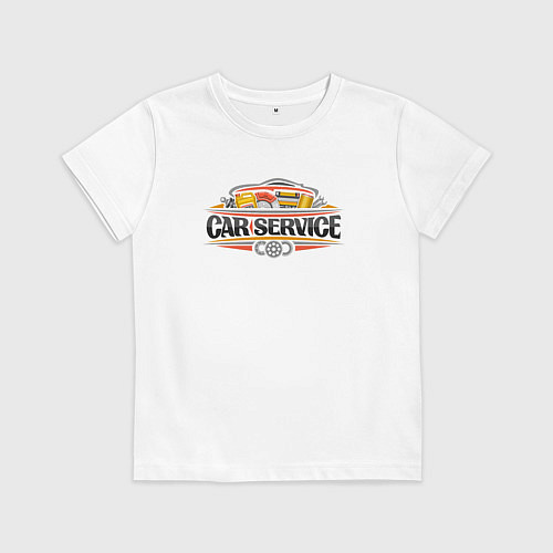 Детская футболка Сервис для авто / Белый – фото 1