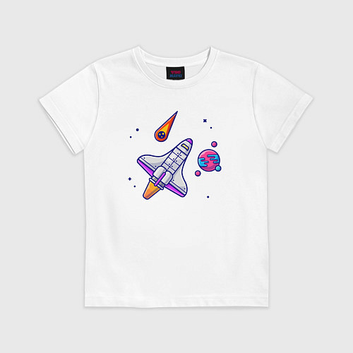 Детская футболка Space shuttle / Белый – фото 1