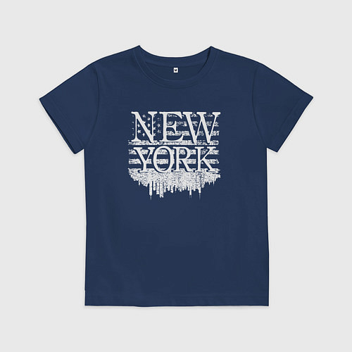 Детская футболка New York USA / Тёмно-синий – фото 1