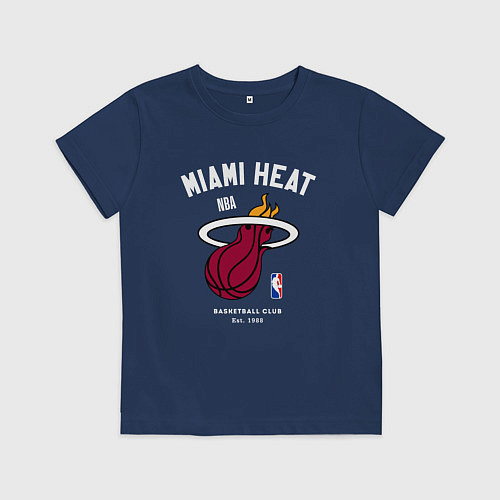 Детская футболка Майами Хит - НБА / Тёмно-синий – фото 1