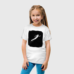 Футболка хлопковая детская Плывущий под водой, цвет: белый — фото 2