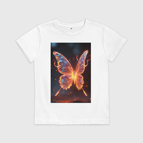 Детская футболка Огненная бабочка / Белый – фото 1