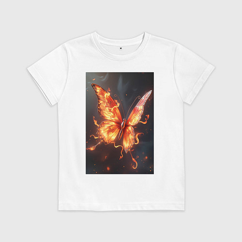 Детская футболка Огненная бабочка / Белый – фото 1