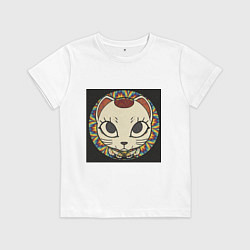 Футболка хлопковая детская Радужный Дандадан, цвет: белый