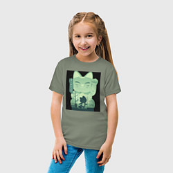 Футболка хлопковая детская Neko Turbo Granny Dandadan, цвет: авокадо — фото 2